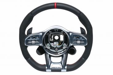 Microfiber/leather steering wheel 