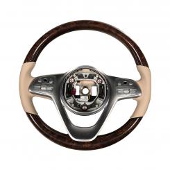 Steering wheel wood/leather/ART