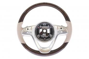Steering wheel wood/leather/ART