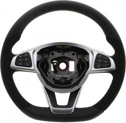 Microfiber/leather steering wheel 