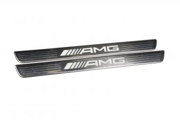 Door sill moldings-SET illuminated/AMG front, 2 - fold 