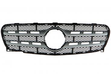 Iridium silver matt radiator grille 