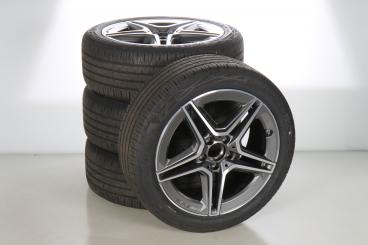 Summer Wheel and Tire Package Alloy 18 Inch with Continental Tires for A-Class 177, CLA ShootingBrake X118 and other, Original Mercedes-AMG
