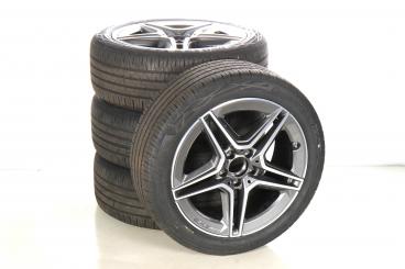 Summer Wheel and Tire Package Alloy 18 Inch with Continental Tires for A-Class 177, CLA ShootingBrake X118 and other, Original Mercedes-AMG