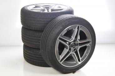 Summer Wheel and Tire Package Alloy 18 Inch with Continental Tires for A-Class 177, CLA ShootingBrake X118 and other, Original Mercedes-AMG