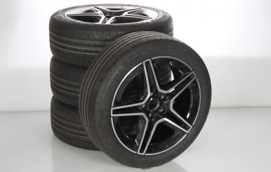 Summer Wheel and Tire Package Alloy 18 Inch with Continental Tires for A-Class 177, CLA ShootingBrake X118 and other, Original Mercedes-AMG