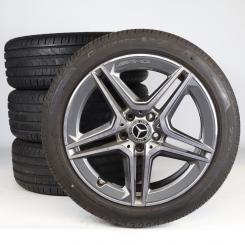 Summer Wheel and Tire Package Alloy 18 Inch with Pirelli Tires for B-Class 247, CLA 118 and other, Original Mercedes-AMG