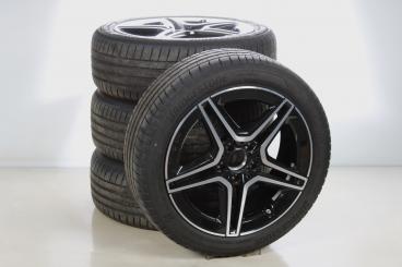 Summer Wheel and Tire Package Alloy 18 Inch with Bridgestone Tires for CLA 118, A-Class 177 and other, Original Mercedes-AMG