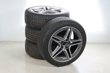 Summer Wheel and Tire Package Alloy 18 Inch with Bridgestone Tires for CLA 118, A-Class 177 and other, Original Mercedes-AMG
