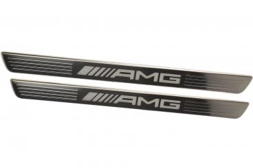 Door sills-SET Illuminated stainless steel, front, 2 - fold 