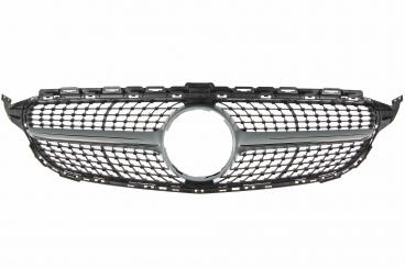 Iridium silver matt radiator grille 