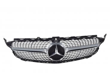 Iridium silver matt radiator grille SRV/with Mercedes star 