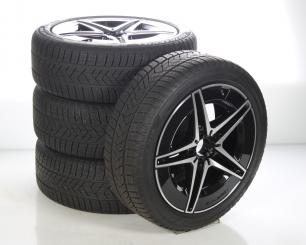 Winter Wheel and Tire Package Alloy 18 inch with Pirelli Tires for C-Class 206, Original Mercedes-AMG