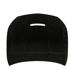 Engine hood with opening