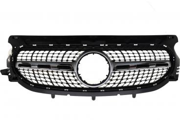 Iridium silver matt radiator grille 