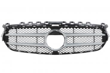 Iridium silver matt radiator grille 