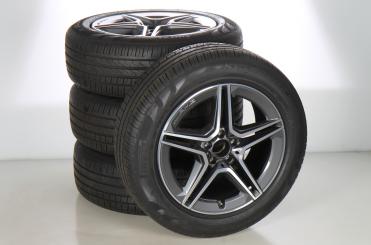 Summer Wheel and Tire Package Alloy 19 Inch with Pirelli Tires for GLC-Coupe 253, GLC-SUV X253, Original Mercedes-AMG