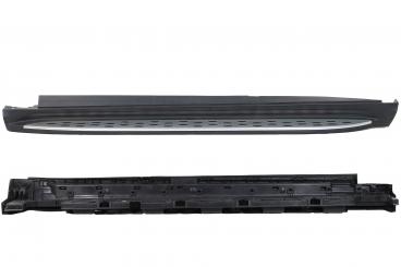 Aluminum look left running board 