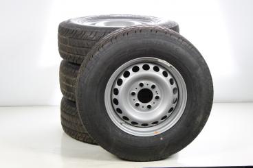 Summer Wheel and Tire Package Steel 16 Inch with Continental Tires for Sprinter VS30 Hinterradantrieb 907, Original Mercedes-Benz