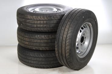 Summer Wheel and Tire Package Steel 16 Inch with Continental Tires for Sprinter VS30 Hinterradantrieb 907, Original Mercedes-Benz
