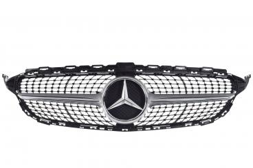 Iridium silver matt radiator grille 