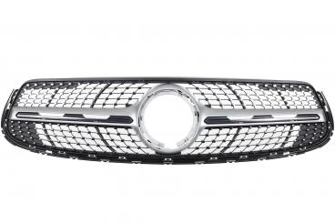 Iridium silver matt radiator grille 