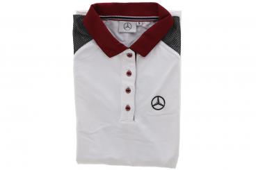 Collection women's golf polo shirt, white/black/plum, S 