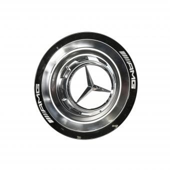 AMG hub cap/silver ring/black logo