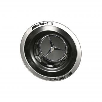 AMG hub cap/silver ring/black logo