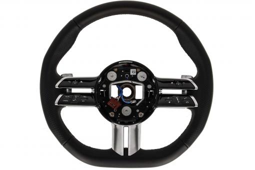 Leather steering wheel