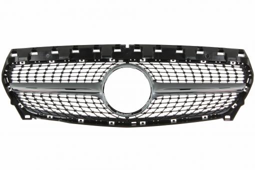 Iridium silver matt radiator grille