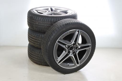 Summer Wheel and Tire Package Alloy 18 Inch with Bridgestone Tires for CLA 118, A-Class 177 and other, Original Mercedes-AMG